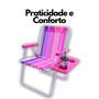 Imagem de Mesa Portátil Cadeira de Praia Porta Objetos Copo Celular