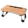 Imagem de Mesa Portátil Dobrável De Madeira Para Estudo notebook Cama