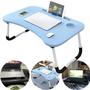 Imagem de Mesa portatil multiuso notebook dobravel azul
