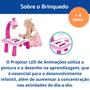 Imagem de Mesa Projetora Educativa Infantil Menina Rosa Presente 4 anos Lousa Mágica Brinquedo Desenho Escolar