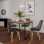 Imagem de Mesa Quadrada de Jantar 80x80 Industrial - Design Moderno e Compacto para Sala e Cozinha