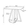 Imagem de Mesa Quadrada Jantar 90cm Manu Preta Base Madeira Maciça