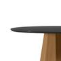 Imagem de Mesa Redonda 4 lugares Com Vidro de 100cm Sem Cadeiras Chelle Ype - Preto - ÉdeCasaMóveis
