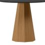 Imagem de Mesa Redonda 4 lugares Com Vidro de 100cm Sem Cadeiras Chelle Ype - Preto - ÉdeCasaMóveis