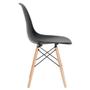 Imagem de Mesa Redonda 90cm Com 4 Cadeiras Eames Eiffel Pés De Madeira Preta