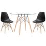 Imagem de Mesa Redonda Eames 100cm + 2 Cadeiras Preto