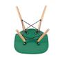 Imagem de Mesa Redonda Eames Com Tampo De Vidro 70 Cm + 2 Cadeiras Eiffel Dsw Verde Escuro