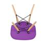 Imagem de Mesa Redonda Eames Com Tampo De Vidro 70 Cm + 4 Cadeiras Eiffel Dsw Roxo