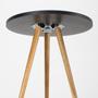 Imagem de Mesa Redonda Mdf 70cm Vintage Tripé +3 Cadeiras Eiffel Eames