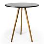 Imagem de Mesa Redonda Mdf 70cm Vintage Tripé +3 Cadeiras Eiffel Eames