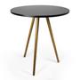 Imagem de Mesa Redonda Mdf 70cm Vintage Tripé +3 Cadeiras Eiffel Eames