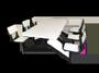 Imagem de Mesa Refeitório 04 lugares com bancos com encosto giratório