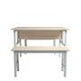 Imagem de Mesa Refeitório 4 Lugares com 2 Bancos Metal Wood Design