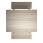Imagem de Mesa Refeitório 4 Lugares com 2 Bancos Metal Wood Design