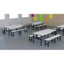 Imagem de Mesa Refeitório 8 Lugares com 2 Bancos Metal Wood Design