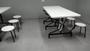 Imagem de Mesa Refeitório com 10 lugares com bancos Escamoteáveis