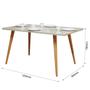 Imagem de Mesa Retangular 4 Lugares Com Pés Palito E Tampo De Vidro MDF