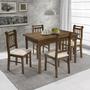 Imagem de Mesa Retangular 4 Lugares em Madeira  Maciça Mv Outlet