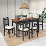 Imagem de Mesa Retangular 6 Lugares em Madeira  Maciça Mv Outlet