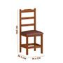 Imagem de Mesa Retangular Com 6 Cadeiras Estofadas Madeira Maciça 160cm Mel Marrom Mormont Shop Jm