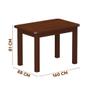Imagem de Mesa Retangular Com 6 Cadeiras Madeira Maciça 160cm Castanho Mycerlla Shop Jm