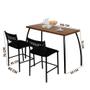 Imagem de Mesa Retangular Com Duas Cadeiras Assento Preto Lavena Shop Jm