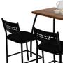 Imagem de Mesa Retangular Com Duas Cadeiras Assento Preto Lavena Shop Jm