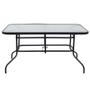 Imagem de Mesa Retangular com Vidro Preto Just Home Collection