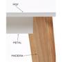 Imagem de Mesa Retangular Eames Charles Eiffel 120x80cm Trevisul