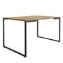 Imagem de Mesa Rivera Nature 136cm Com 4 Cadeiras Allana F01 Faixa Facto Preto Linho Bege Escuro - Lyam Decor