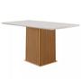 Imagem de Mesa Riviera 12080 COM Vidro LJ Móveis Cor Cinamomo Off White 