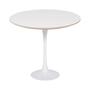 Imagem de Mesa Saarinen Lateral Fórmica Branca 42cm - Base Branca