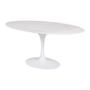 Imagem de Mesa Saarinen Oval Espírito Santo 198x122cm - Base Branca