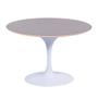 Imagem de Mesa Saarinen Oval Fórmica Preta 180x100cm - Base Branca