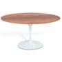 Imagem de Mesa Saarinen Oval Imbuia 120x80cm - Base Branca