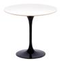 Imagem de Mesa Saarinen Redonda Fórmica Branca 107cm - Base Preta