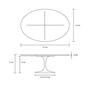 Imagem de Mesa Saarinen Tulipa Oval Carrara 137x90cm