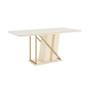 Imagem de Mesa Sala de Jantar Andy 1800mm Canto Arredon com Vidro Off White - Henn