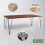 Imagem de Mesa Sala de Jantar Industrial Clips Amêndoa 135x75 com 6 Cadeiras Eiffel Pretas de Ferro Preto