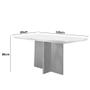 Imagem de Mesa Sala de Jantar Olimpia 120cm Em MDF e Vidro Com Canto Copo