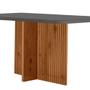 Imagem de Mesa Sala de Jantar Olimpia 120cm Em MDF e Vidro Com Canto Copo