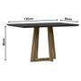 Imagem de Mesa Sarah 135x90cm - Amêndoa/Preto