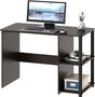 Imagem de Mesa SHW Cyrus Home Office com prateleiras 35 cm Espresso