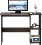 Imagem de Mesa SHW Cyrus Home Office com prateleiras 35 cm Espresso