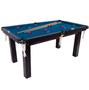 Imagem de Mesa Sinuca Bilhar MDF 1,85x1,07 com kit Procópio - Azul
