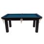 Imagem de Mesa Sinuca Bilhar MDF 1,85x1,07 com kit Procópio - Azul