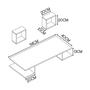 Imagem de Mesa Suspensa Computador trabalho Escritório Nicho Decorativo Escritório MDF Inovador