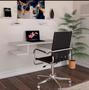 Imagem de Mesa suspensa escrivaninha escritório Homeoffice slim 90cm  linda MDF com prateleiras__02_90cm