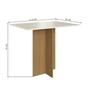 Imagem de Mesa Talita Com 4 Cadeiras Freijo/Off White Com Assento em Linho - Indekes