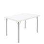 Imagem de Mesa Tramontina Beta em Polipropileno Branco com Base em Alumínio Polido
